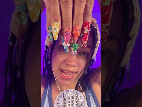 Mic scratching with tomogatchi nails #asmr #shorts