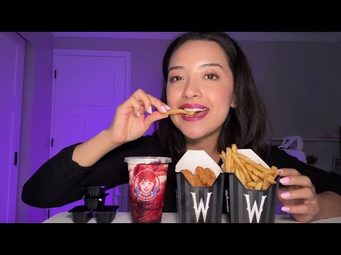 ASMR | Meal of Misfortune 🖤🩸 Wendy’s Wednesday Addams Meal 