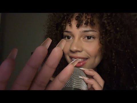 ASMR no talking looped & layered bare mic scratching and mouth sounds (+ hand movements)
