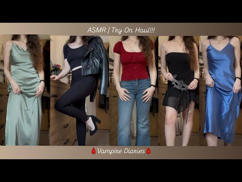 ASMR | Try on haul The Vampire Diaries Edition! Part 1🩸(lots of fabric scratching!!!!)