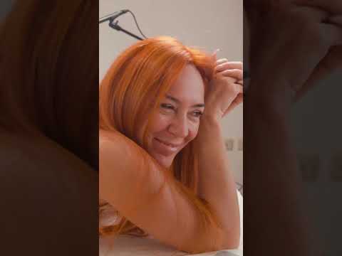 Funny bamboo foot massage for redhead Alena #redhead