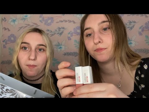 ASMR Twins packing a fake order (makeup)