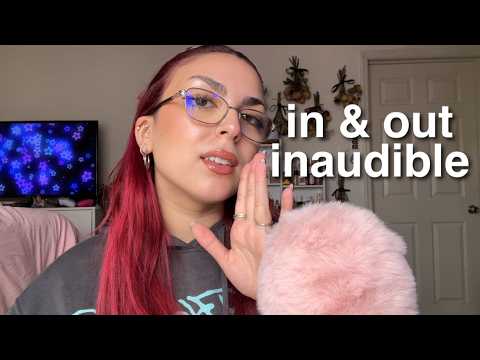 ASMR ☆ going in & out of inaudible whispering (+ visuals, mouth sounds)