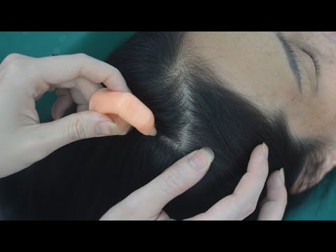 ASMR Head Scratch And Hair Parting On Real Person / Hair Sounds For Relaxation