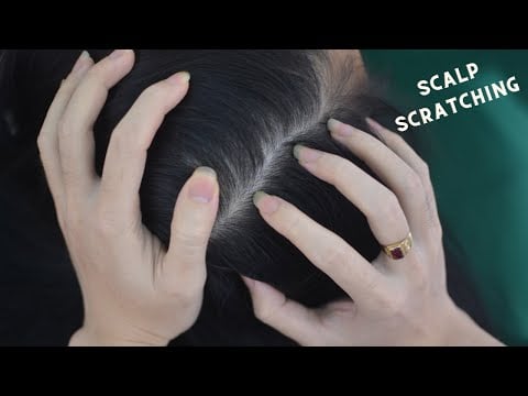 ASMR Scalp Scratching, Hair Scratch, Hair Sounds On Real Person For Relaxation ( No Talking )