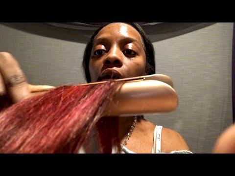 ASMR 💇🏽‍♀️ Sleek Ponytail Salon Roleplay (layered sounds)
