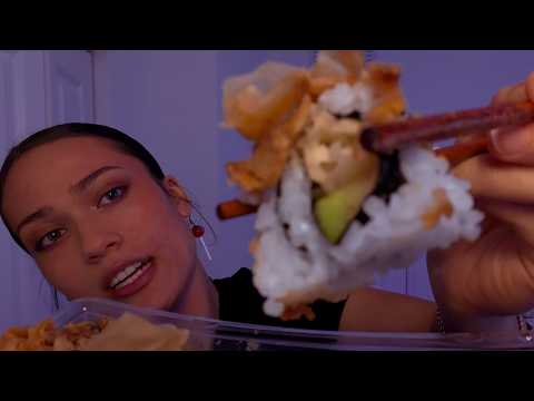 Eating Sushi ASMR | Mouth Sounds, Eating Sounds (In your ears)
