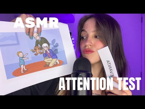 ASMR TESTE DE CONCENTRAÇÃO E ATENÇÃO ✨