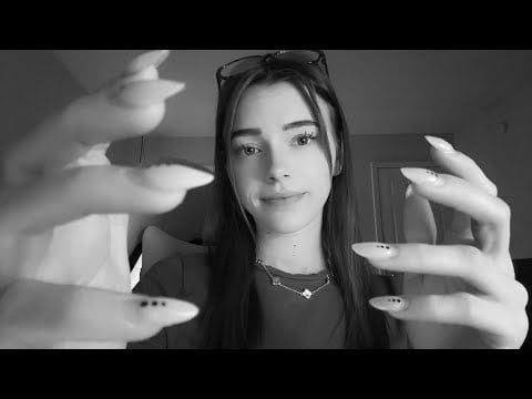 Relaxing Hand Movements for Sleep | Black and White edition + Rain sounds
