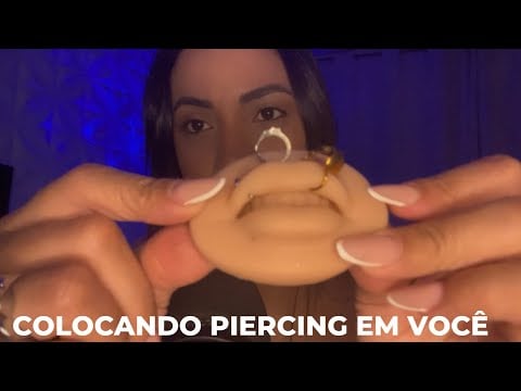 ASMR COLOCANDO SEU PIERCING/LEINHA ASMR #asmr