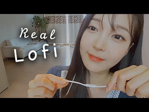 ASMR Lofi Mic nom nom❤️Eating 폰카메라와 이어폰으로 만든 영상 イヤホン食べる音  吃耳机的声音