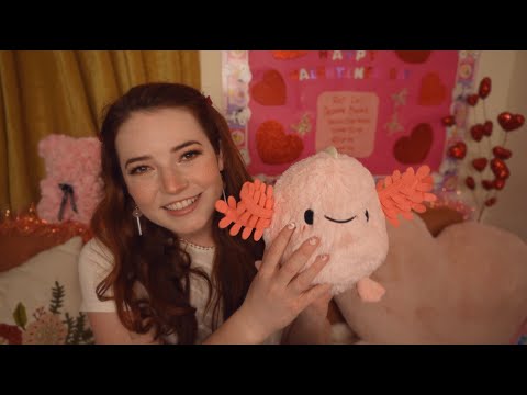 ASMR Elementary School Valentine's Day (decorating boxes, storytime, soft spoken)