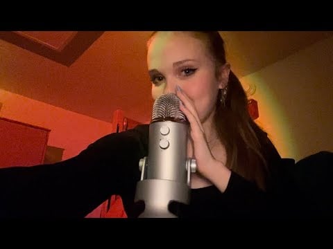 asmr mouth sounds and tapping (kisses, gum, whispers)