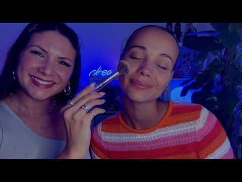ASMR Real Person Pampering ... meine Freundin ist dran (Makeup, Skincare, Hair Care)