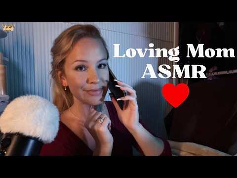 ASMR Mom puts you to bed while she's on the phone (loving attention, massage, & caressing) ❤️‍🩹