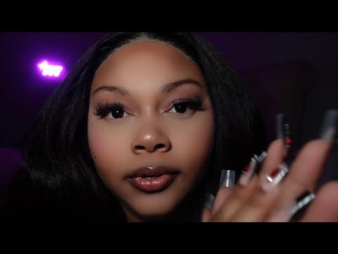 asmr| plucking negativity out of your mind (close whispers, mouth sounds, gum chewing)