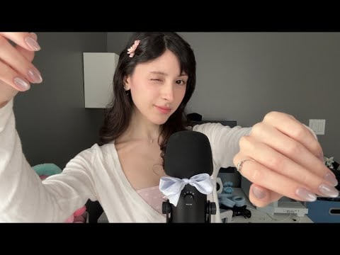 ASMR Calming Hand Movements 🩵 ~ tapping, tracing, no talking ⊹₊⟡୨୧