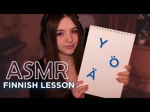 ASMR 💙 Whispered Finnish Lesson 💙 Vowels & Greetings 💙 Educational & Relaxing