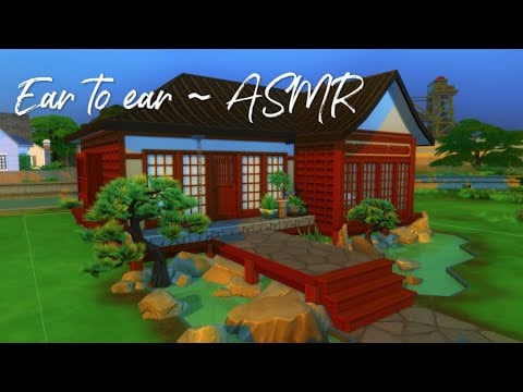 ASMR | Close up ear to ear whispers | Japanese Starter Home Build | Sims 4