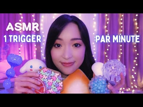 ASMR 💤 1 trigger par minute pour une nuit apaisante (très peu de paroles) ☁🌙