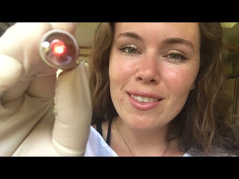 ASMR Eye Exam Roleplay, Rubber Gloves, Soft Spoken