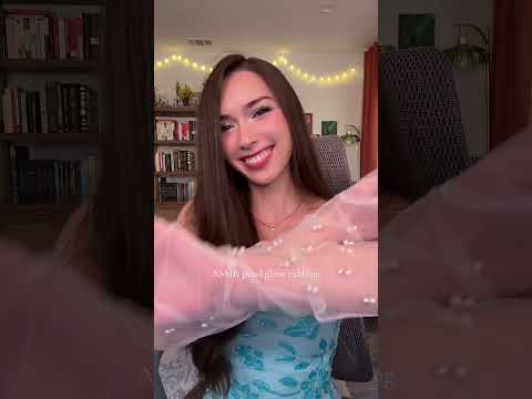 #ASMR pearl glove rubbing 🫧 the clacking of pearls with the rubbing of fabric scratched my brain