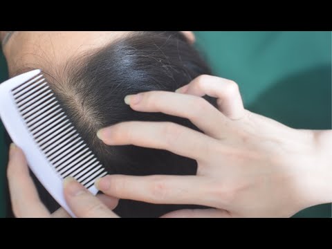 ASMR Hair Combing With Comb & Breathing, Snoring Sounds, Therapy For Anxiety Relief