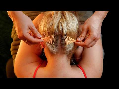 ASMR Nape Scratching with Tiny Rakes 🌿 Deep Stress Relief & Tingles (No Talking)