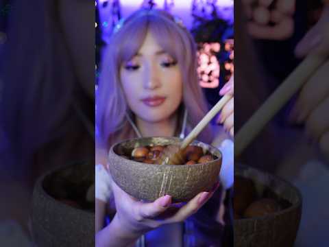 🥥 EXPÉRIENCE ASMR n.1 (noisettes au bambou VS bol en coco)
