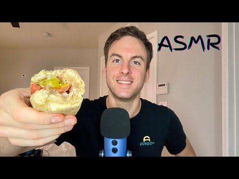 ASMR Eating a Chicken Cheesesteak Hot Sub from Wawa