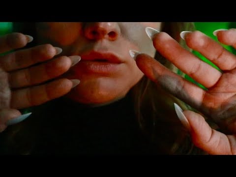 ASMR Close Hand Movements & Whispering | Slow | Long Nails | Visual Triggers