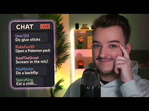 ASMR, but my livestream chat controls the video