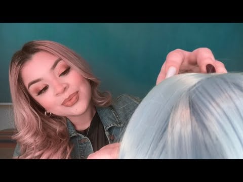 ASMR bestie plays with your hair in the back of classroom 💙
