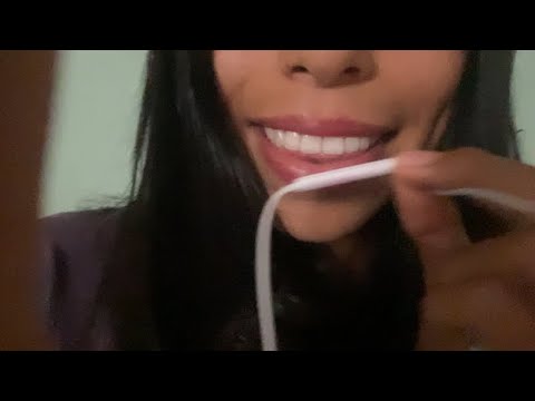 Inaudible lofi whisper with apple headphones