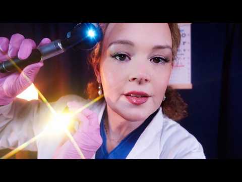 ASMR Detailed Eye Exam Roleplay 👁️Inaudible Whispers & Soothing Light Triggers