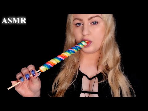 ASMR RAINBOW LOLLIPOP INTENSE MOUTH SOUNDS (NO TALKING)