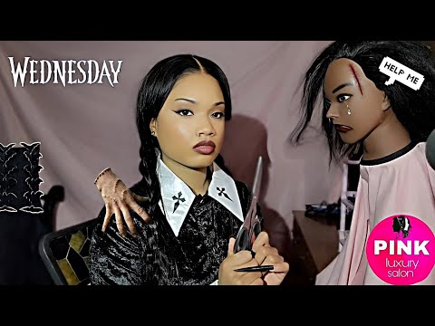ASMR ~ Wednesday Addams Does Your Hair ( INSTANT REGRET)