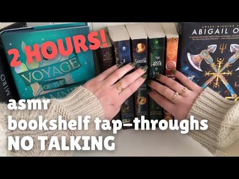 ASMR 2 HOUR BOOKSHELF TAPPING COMPILATION (no talking)
