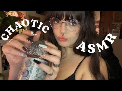 ⋆.˚ ☾  loud, fast & aggressive ASMR w/ long nails, mouth sounds & anticipation ☾⋆.˚