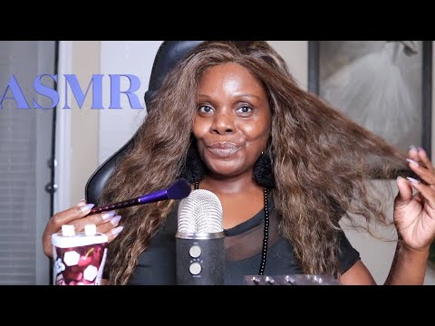 💜 Makeup Brushes Black Cherry ASMR Gum Chewing