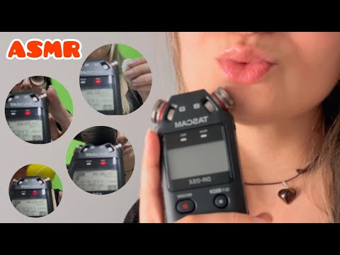 ASMR Explorando gatilhos no TASCAM (sons de boca, tapping, sons de luvas...) #asmr #tascamasmr