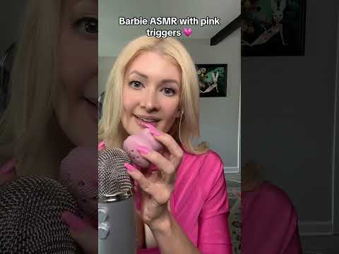 ASMR with all PINK triggers 💗 #asmr #asmrshorts #shortsvideo #shorts #barbie