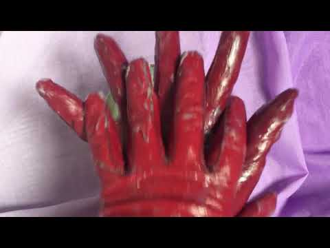 LEATHER GLOVES 👋  Greasing my Gloves  💘  Supple  and Shiny 👌 [[ASMR]]