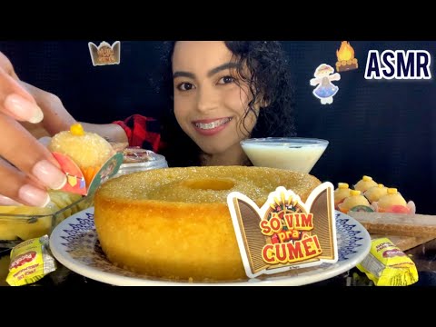 ASMR COMENDO COMIDAS TÍPICAS DE SÃO JOÃO 🎉