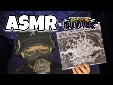 ASMR Français • OUVERTURE ETB POKEMON NUIT NOIRE MEGA ÉVOLUTION ! 😴