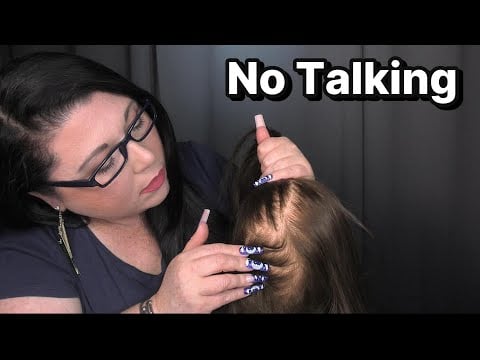 ASMR Scalp Check with Long Nails (NO TALKING) (Hair Pulling, Scalp Scratching Massage, Hair Play)