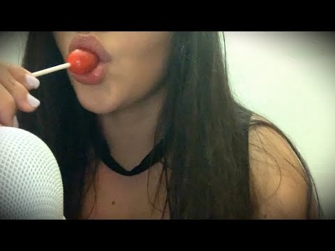 ASMR MOUTH SOUNDS KISSING LIPGLOSS LOLLIPOP