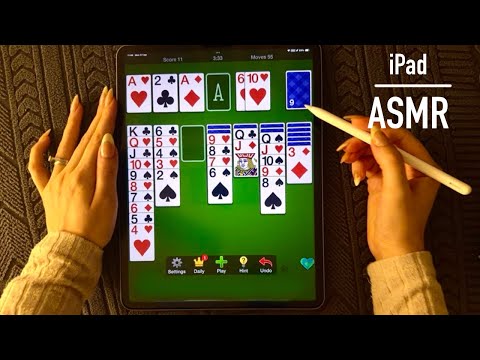😴 iPad ASMR - 🃏SUPER RELAXING Solitaire ♠️ - Clicky Whispers