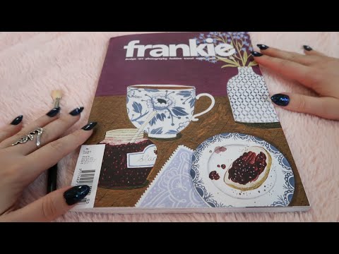 ASMR Flipping Through a Magazine | Frankie | Ear to Ear Whispered | Tracing📖