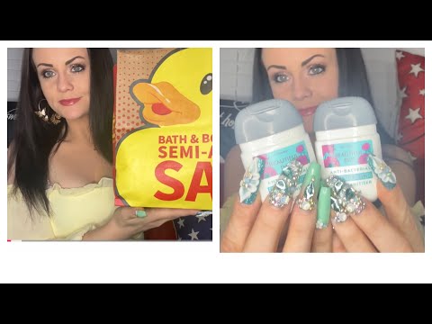 ASMR bath&body works semi-annual sale haul *tapping & whispering*